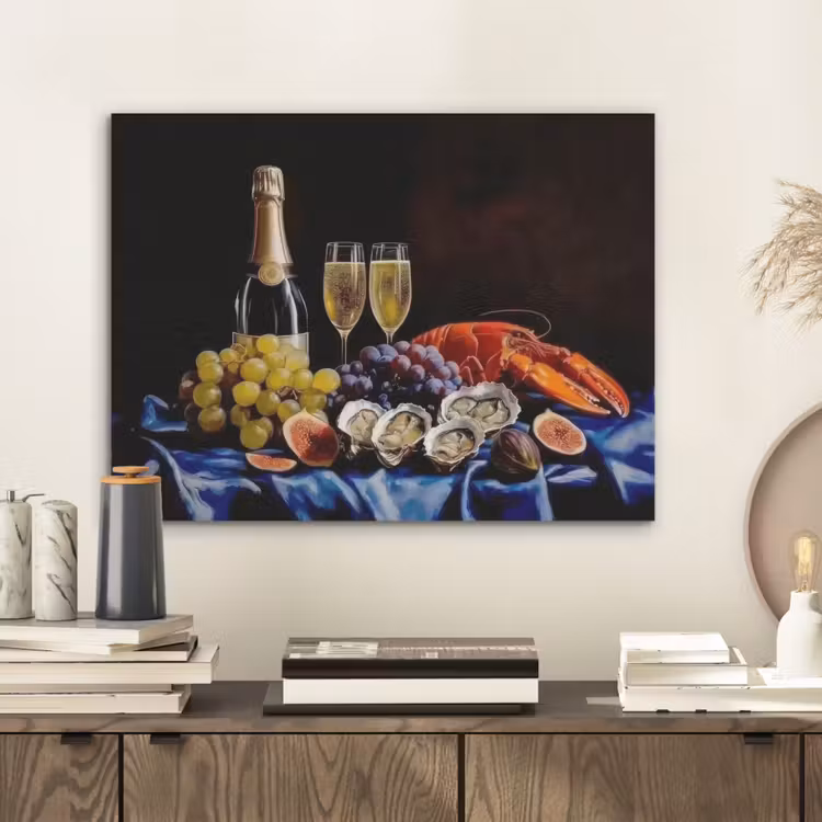 Champagne - Luxe - Oesters PET vilt klein -sfeer1