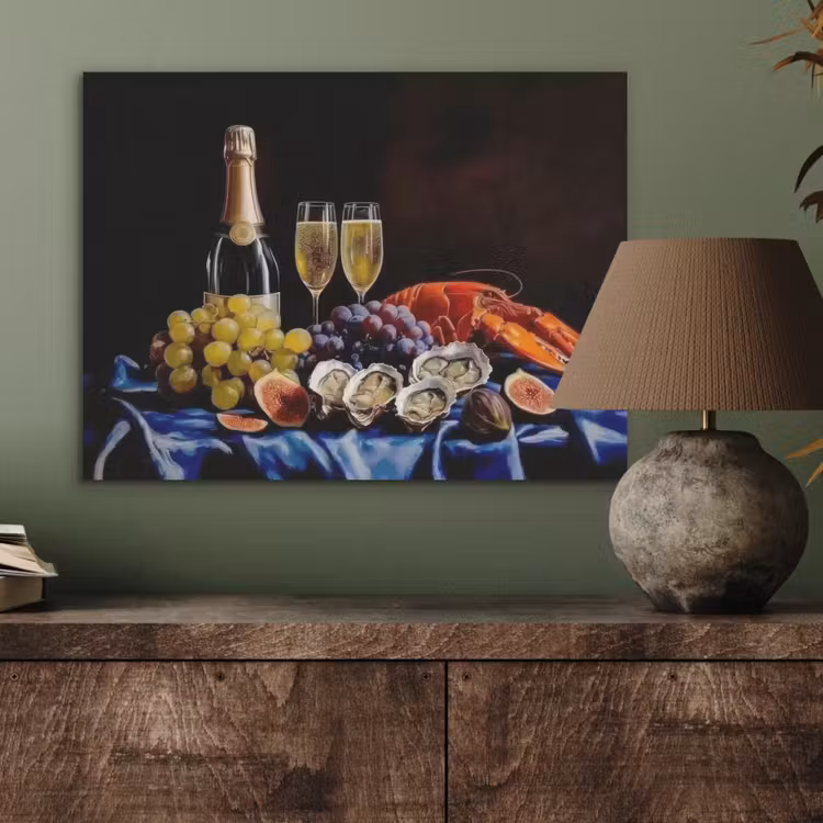 Champagne - Luxe - Oesters PET vilt klein -sfeer2