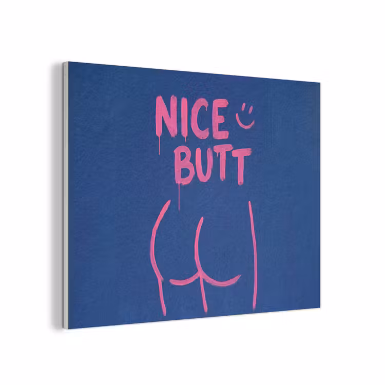 Brutaal - Grappig - Blauw PET vilt klein -3d