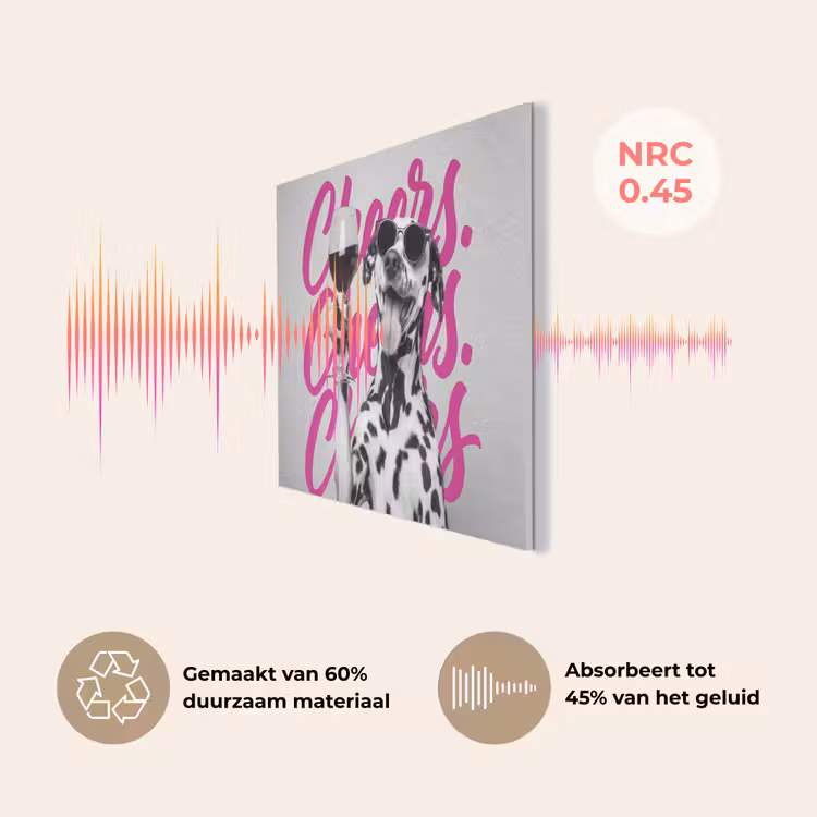 Cheers - Hond - Roze - Wijn PET vilt klein -USP_NL