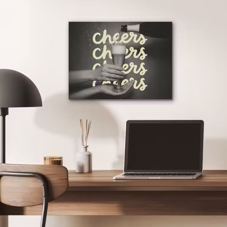 Cheers - Wijn - Zwart - Wit PET vilt klein -sfeer5