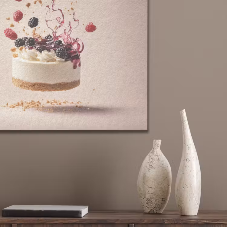 Cheesecake - Eten - Roze - Taart PET vilt klein -sfeer6_closeup