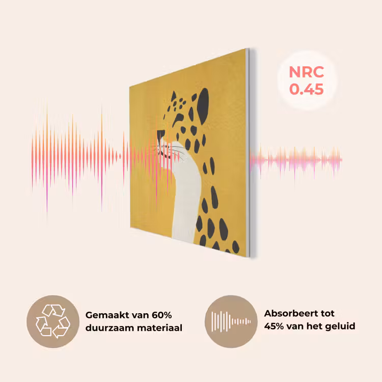 Cheetah - Illustratie - Geel PET vilt klein -USP_NL