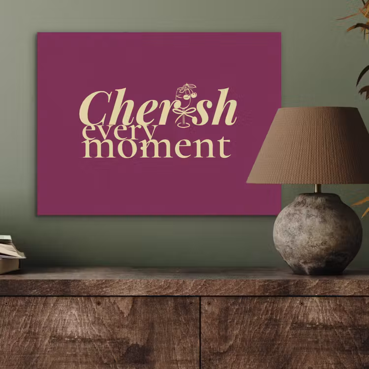 Cherish every moment - Cocktailglas - Bordeaux PET vilt klein -sfeer2