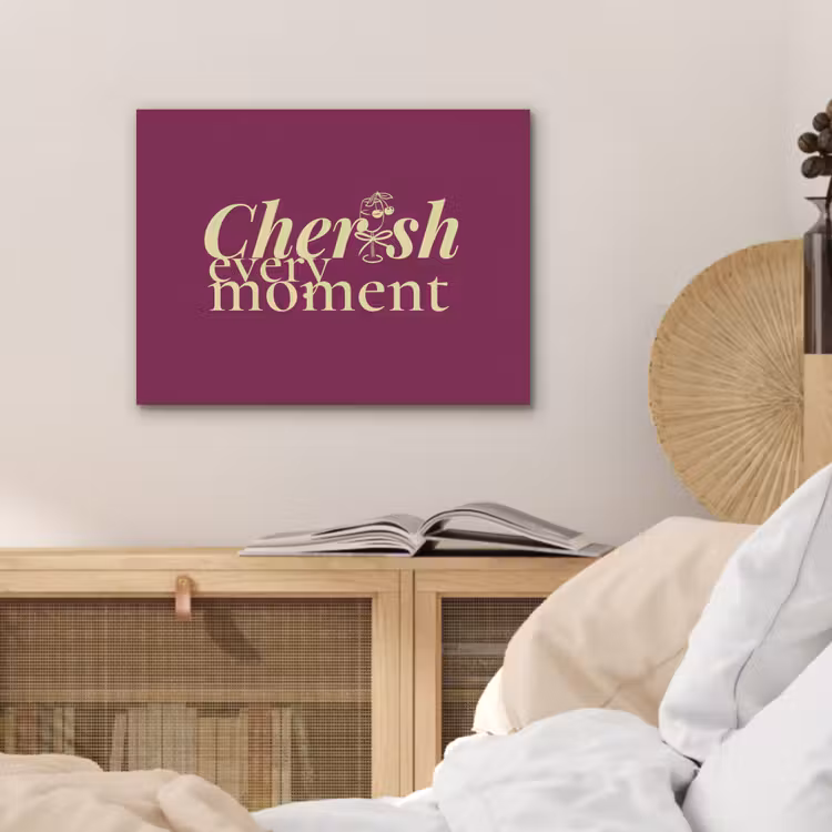 Cherish every moment - Cocktailglas - Bordeaux PET vilt klein -sfeer3