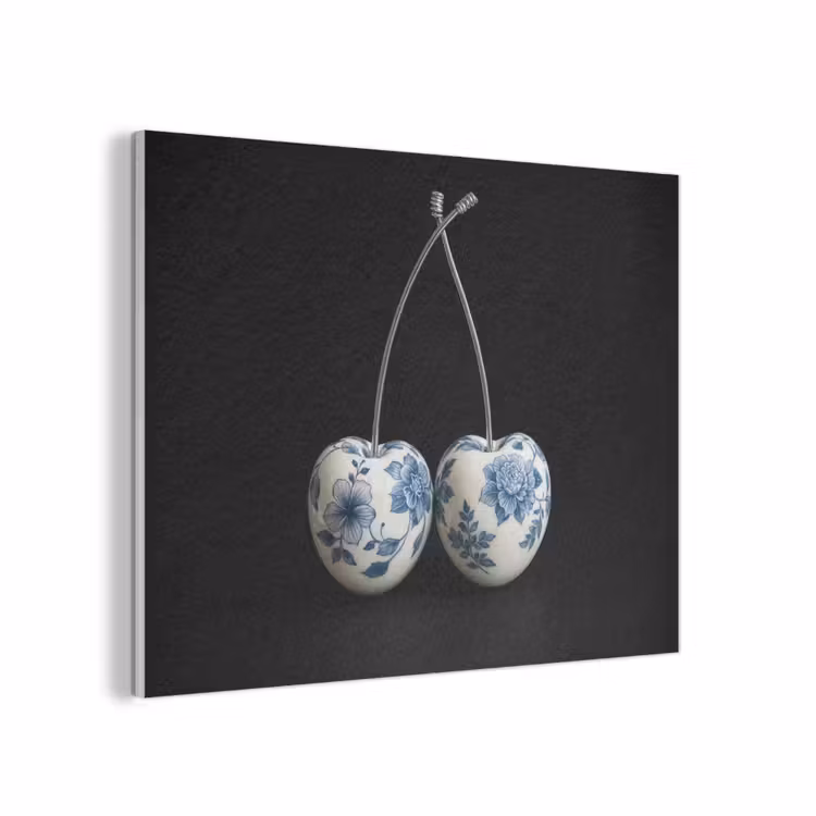 Kersen - Delfts blauw - Fruit PET vilt klein -3d