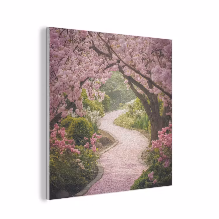 Kersenbloesem - Natuur - Sakura - Pad - Japanse tuin PET vilt klein -3d