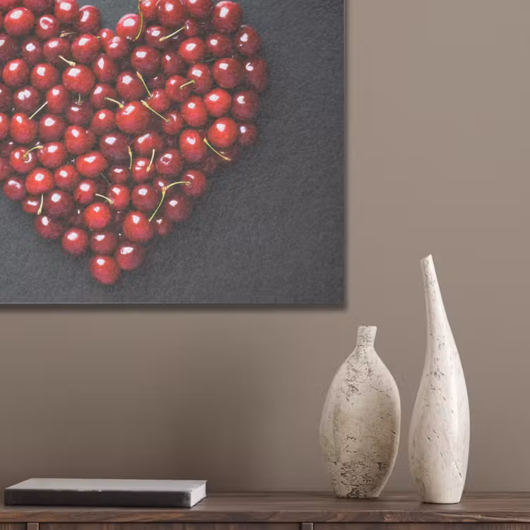 Kersen - Hart - Rood - Zwart PET vilt klein -sfeer6_closeup