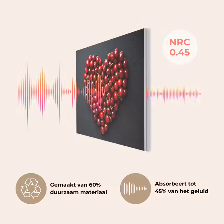 Kersen - Hart - Rood - Zwart PET vilt klein -USP_NL