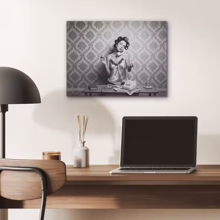 Chic - Vrouw - Zwart - Wit PET vilt klein -sfeer5