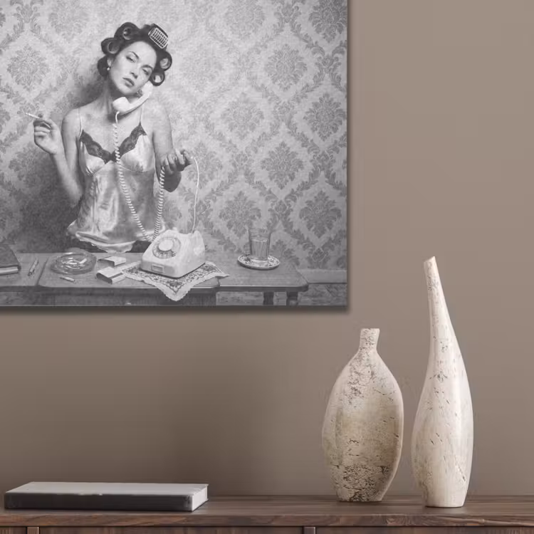 Chic - Vrouw - Zwart - Wit PET vilt klein -sfeer6_closeup