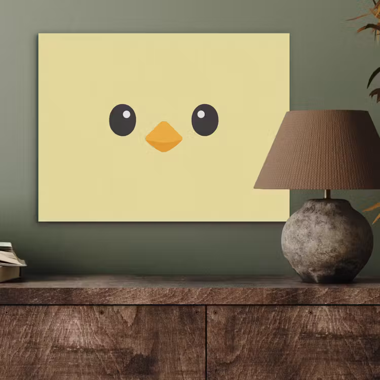Kuiken - Vrolijk - Geel - Minimalistisch PET vilt klein -sfeer2