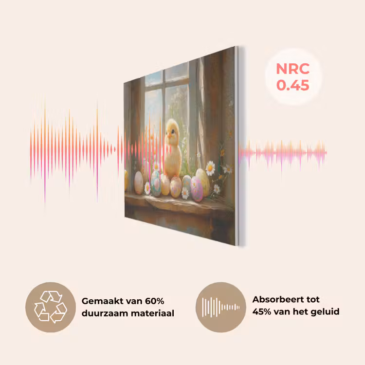 Kuiken - Raam - Paaseieren PET vilt klein -USP_NL