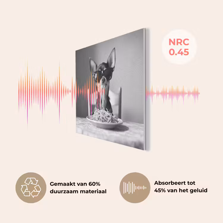Chihuahua - Hond - Zonnebril - Humoristisch - Zwart - Wit - Spaghetti PET vilt klein -USP_NL