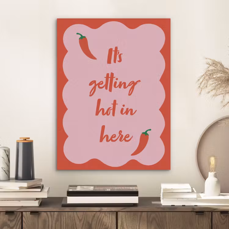 Chilipeper - Red - Hot - Quotes PET vilt klein -sfeer1