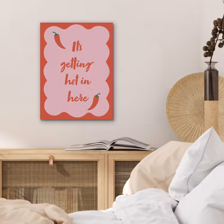 Chilipeper - Red - Hot - Quotes PET vilt klein -sfeer3