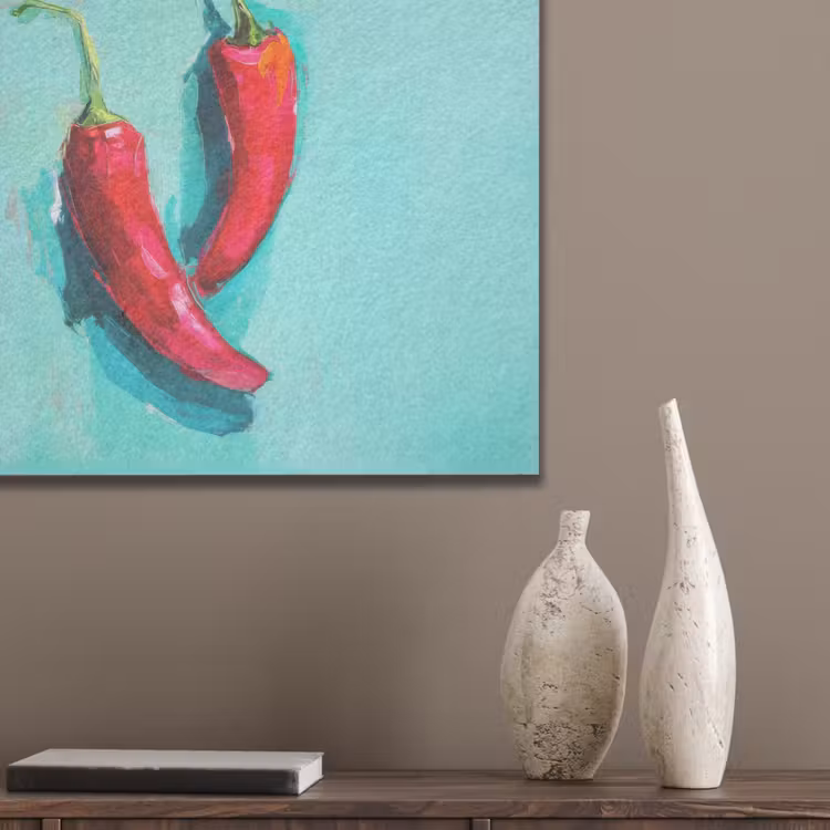 Chilipepers - Geverfd - Rood PET vilt klein -sfeer6_closeup