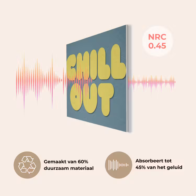 Chill out - Geel - Blauw PET vilt klein -USP_NL