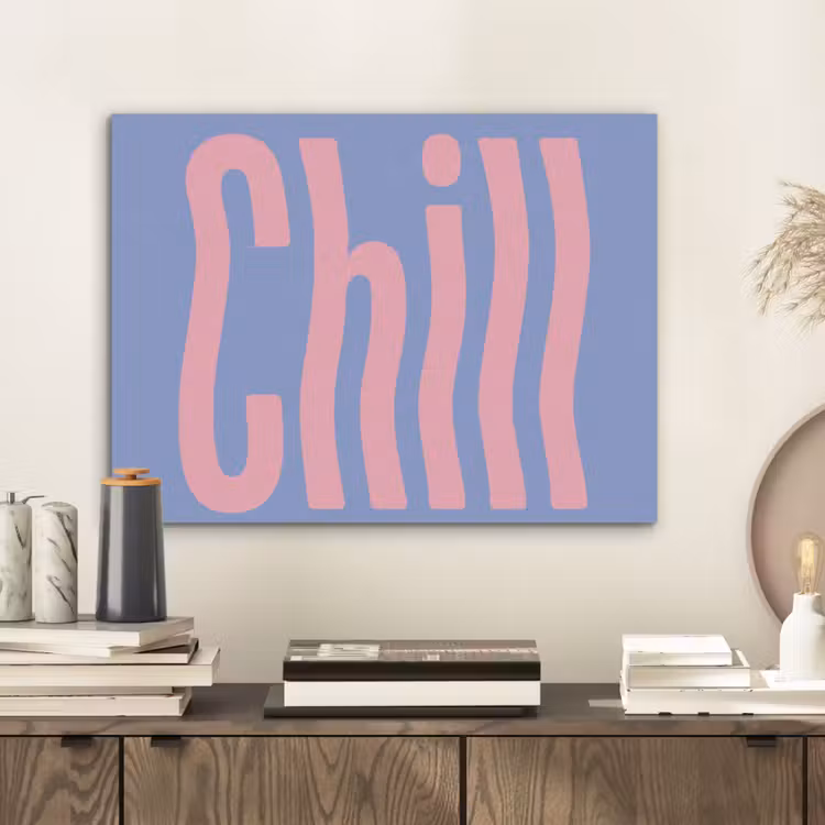 Chill - Roze - Blauw - Golvend PET vilt klein -sfeer1