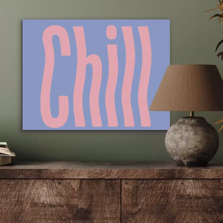 Chill - Roze - Blauw - Golvend PET vilt klein -sfeer2