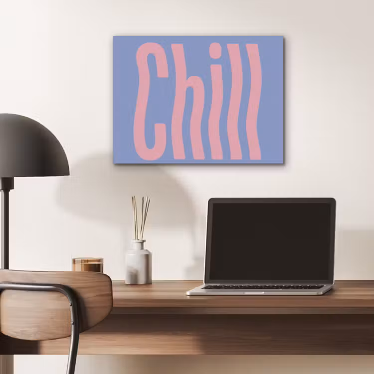 Chill - Roze - Blauw - Golvend PET vilt klein -sfeer5