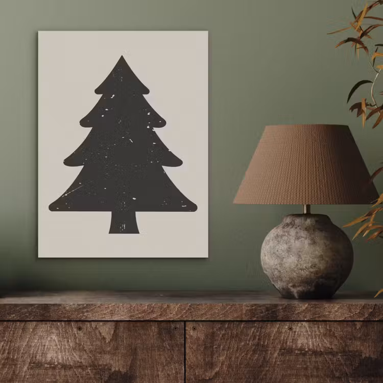 Kerstboom - Zwarte kerstboom - Boom - Japandi PET vilt klein -sfeer2