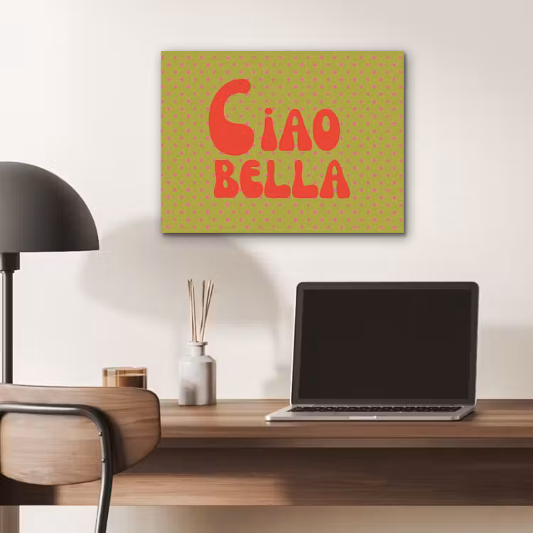 Ciao bella - Rood - Groen - Stippen PET vilt klein -sfeer5