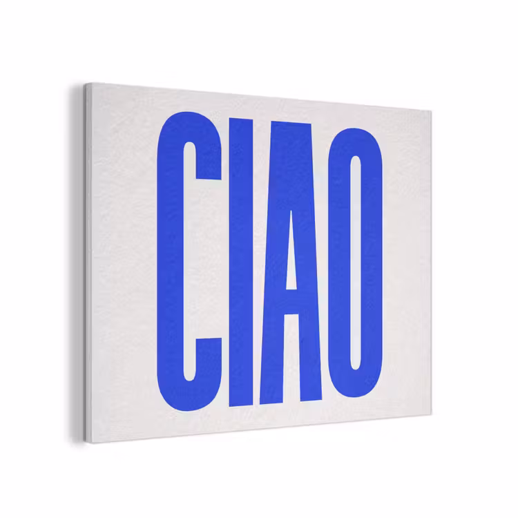 Ciao - Hoofdletters - Blauw - Minimalistisch PET vilt klein -3d