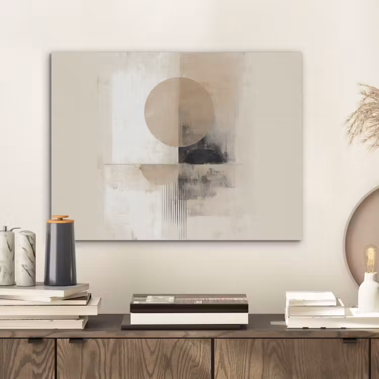 Cirkel - Compositie - Diepte - Beige PET vilt klein -sfeer1