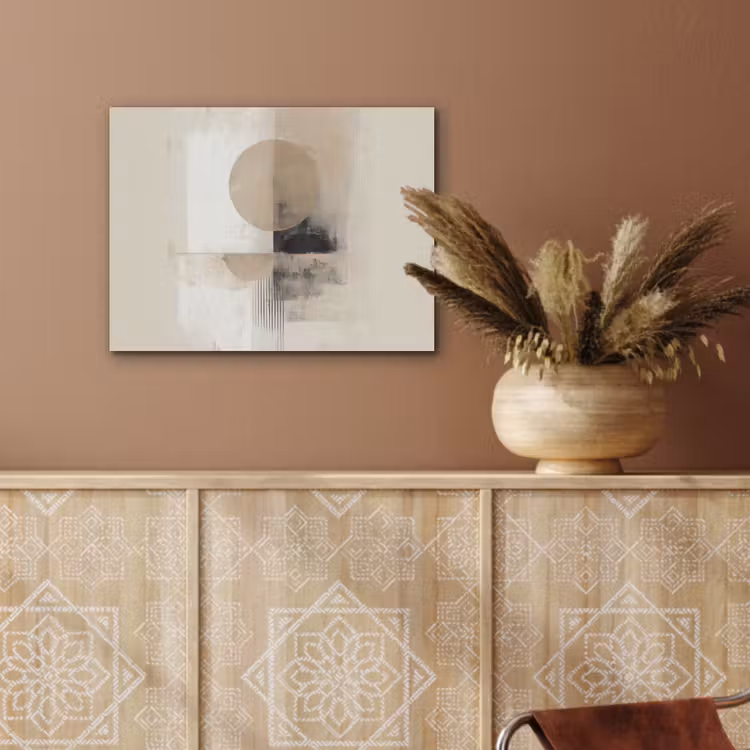 Cirkel - Compositie - Diepte - Beige PET vilt klein -sfeer4