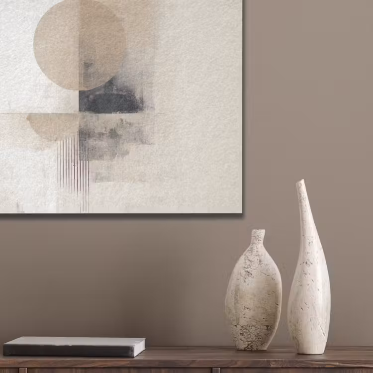 Cirkel - Compositie - Diepte - Beige PET vilt klein -sfeer6_closeup