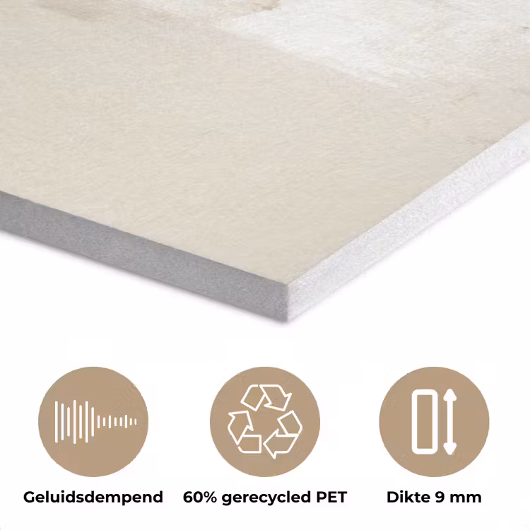 Cirkel - Compositie - Diepte - Beige PET vilt klein -closeup_NL
