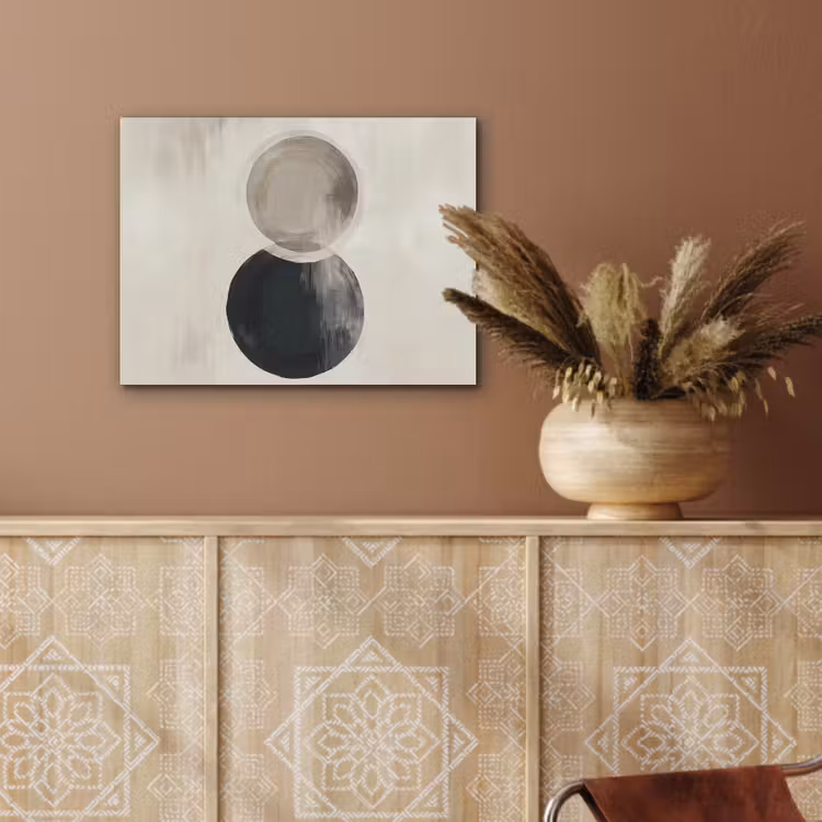 Cirkels - Vorm - Beige - Abstract PET vilt klein -sfeer4