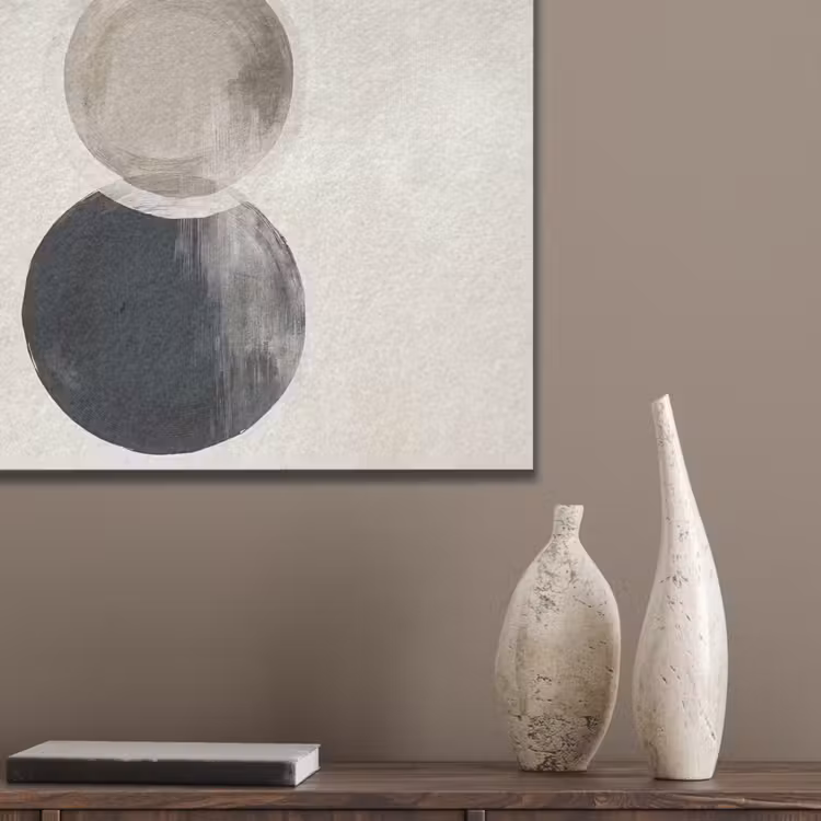 Cirkels - Vorm - Beige - Abstract PET vilt klein -sfeer6_closeup