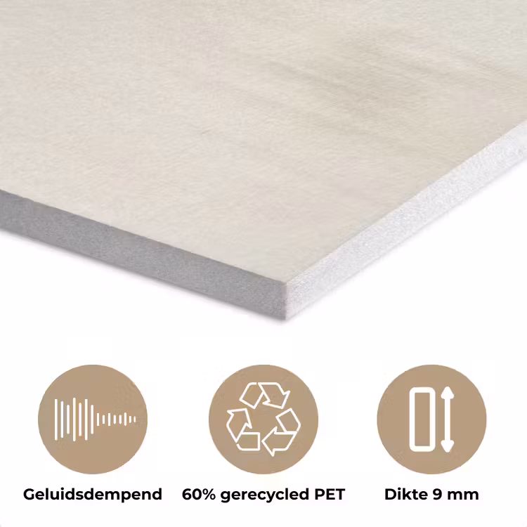 Cirkels - Vorm - Beige - Abstract PET vilt klein -closeup_NL