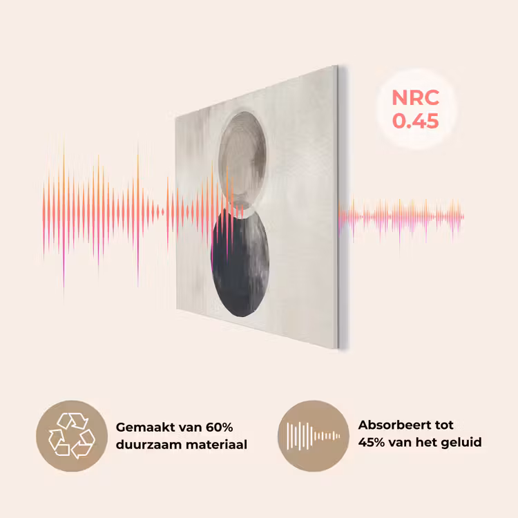Cirkels - Vorm - Beige - Abstract PET vilt klein -USP_NL