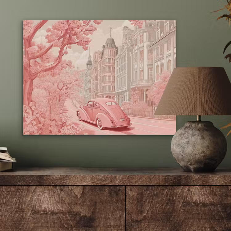 City - Car - Pink PET vilt klein -sfeer2