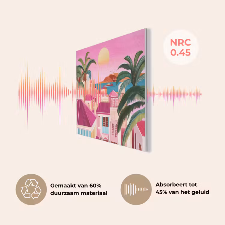 Stad - Roze - Palmbomen PET vilt klein -USP_NL