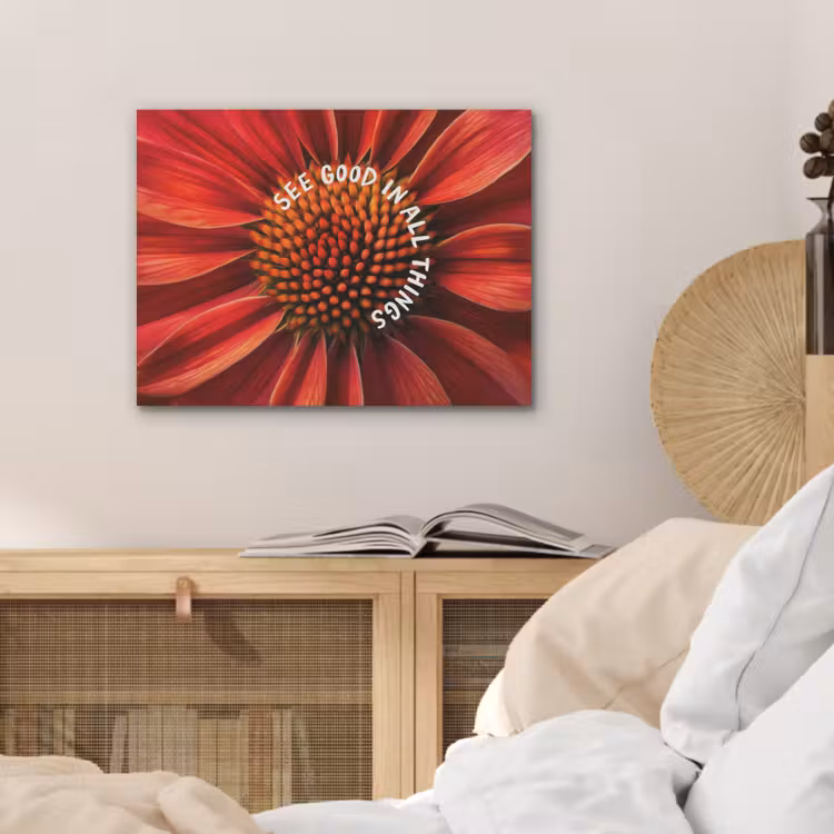 Close up - Bloem - Quote - Rood PET vilt klein -sfeer3