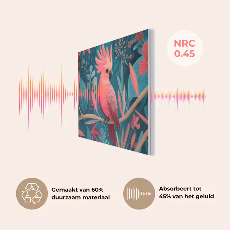 Kaketoe - Tropische bladeren - Tak PET vilt klein -USP_NL