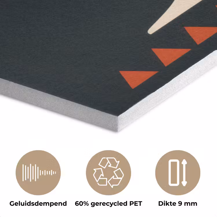 Cocktail - Zwart - Illustratie PET vilt klein -closeup_NL