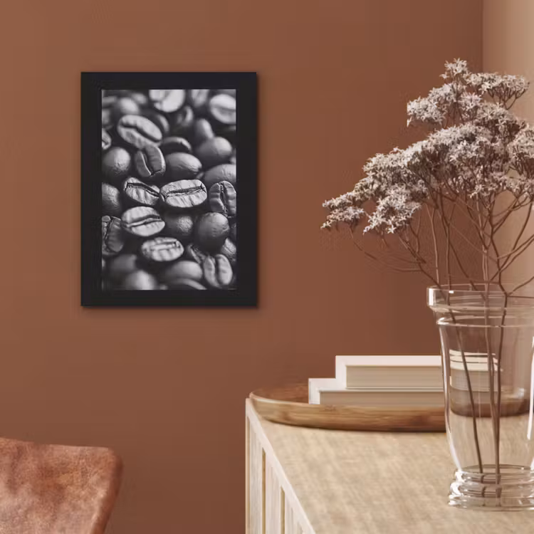 Koffiebonen - Zwart - Vintage PET vilt klein -sfeer4
