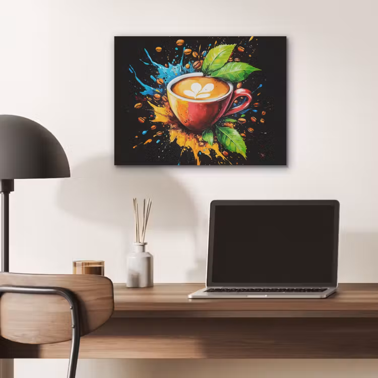 Koffie - Graffiti - Drinken - Abstract PET vilt klein -sfeer5