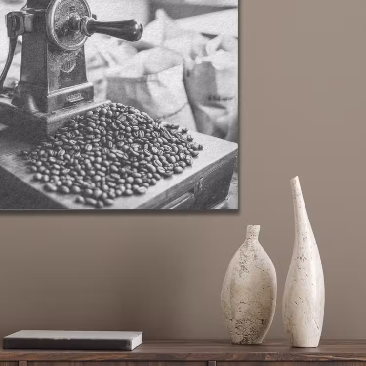Koffiemolen - Gemalen - Vintage PET vilt klein -sfeer6_closeup