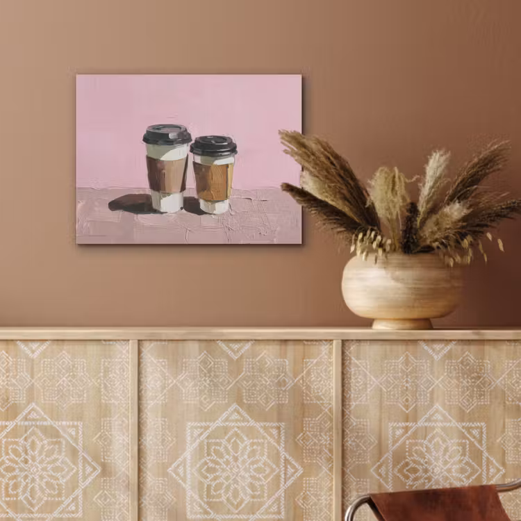 Koffiebekers - Deksel - Verf - Textuur PET vilt klein -sfeer4