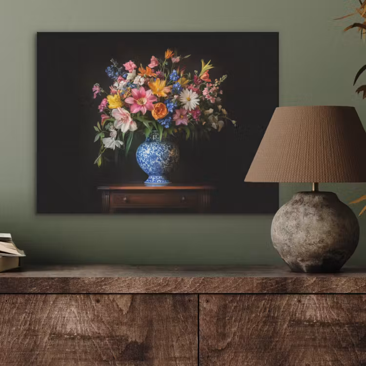 Kleur - Vaas - Bloemen - Boeket PET vilt klein -sfeer2