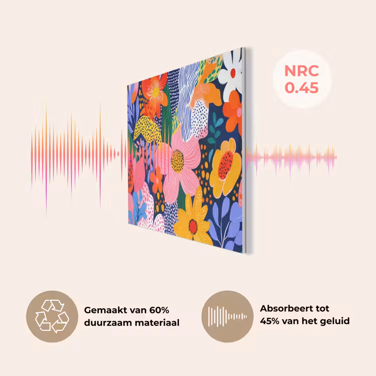 Kleurrijk - Bloemen - Abstract - Stippen PET vilt klein -USP_NL