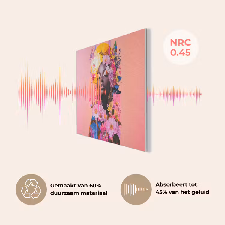 Kleurrijk - Bloemen - Vrouw - Zon PET vilt klein -USP_NL