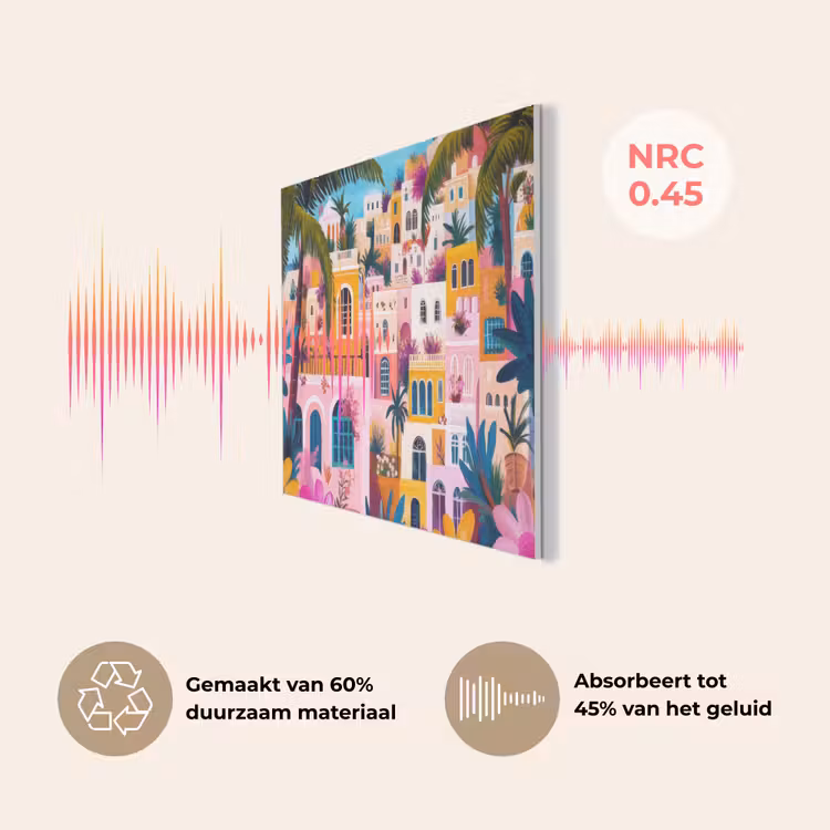 Kleurrijk - Roze - Oranje - Geel - Bloemen PET vilt klein -USP_NL