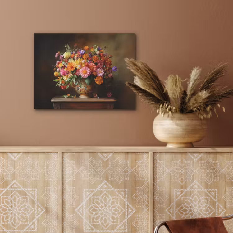 Kleuren - Boeket - Vaas - Hout PET vilt klein -sfeer4